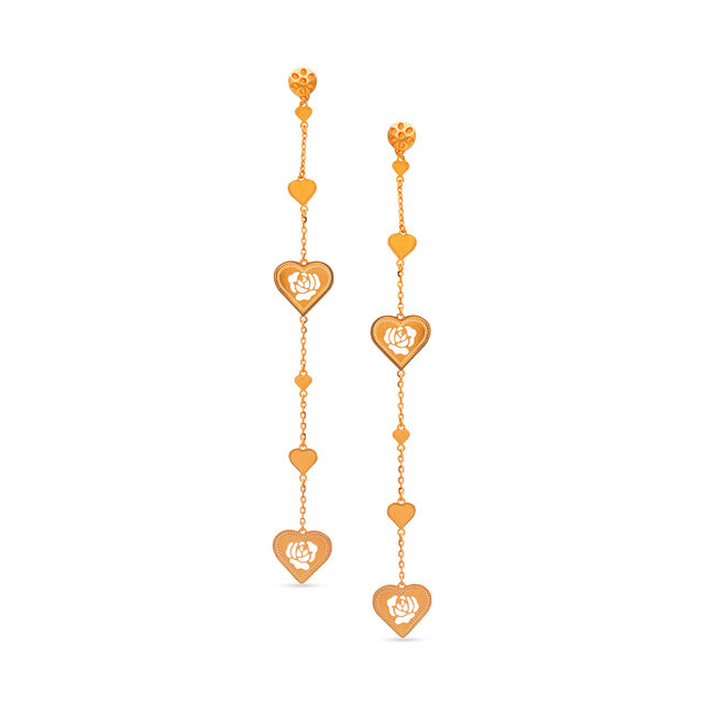 Tanishq 22 Karat Gold Earrings for Women 
