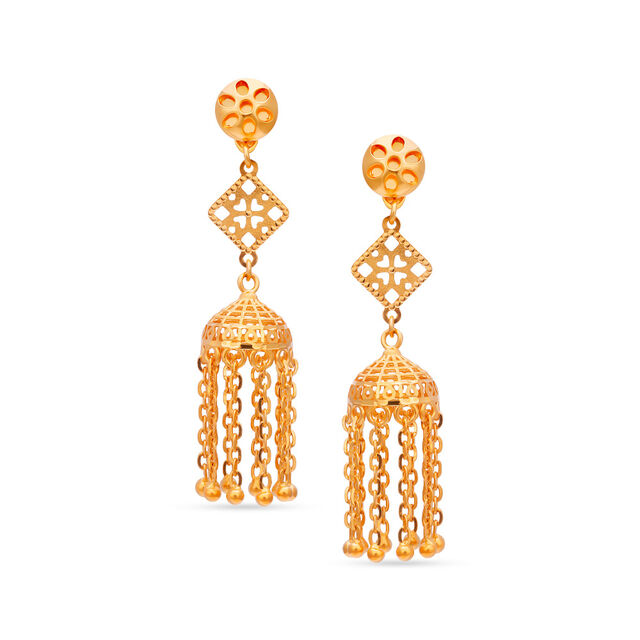 Tanishq 22 Karat Gold Earrings for Women 