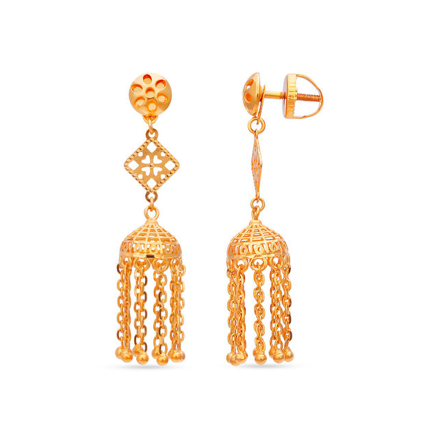 Tanishq 22 Karat Gold Earrings for Women 2