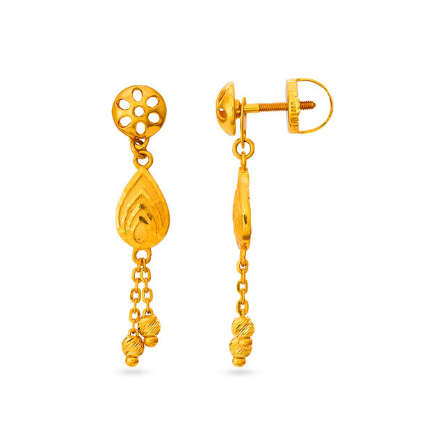 Tanishq 22 Karat Gold Earrings for Women 2
