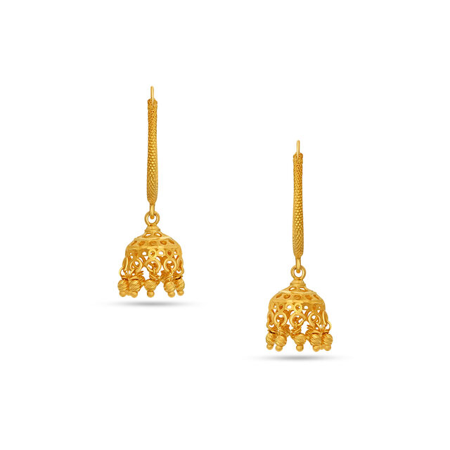 Tanishq 22 Karat Gold Earrings for Women 