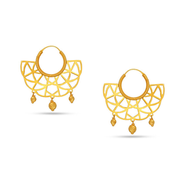 Tanishq 22 Karat Gold Earrings for Women 