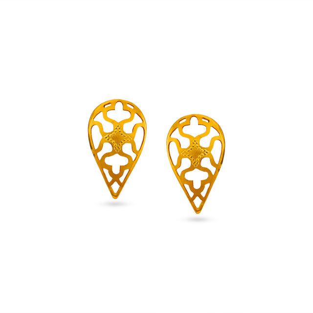 Tanishq 22 Karat Gold Earrings for Women 