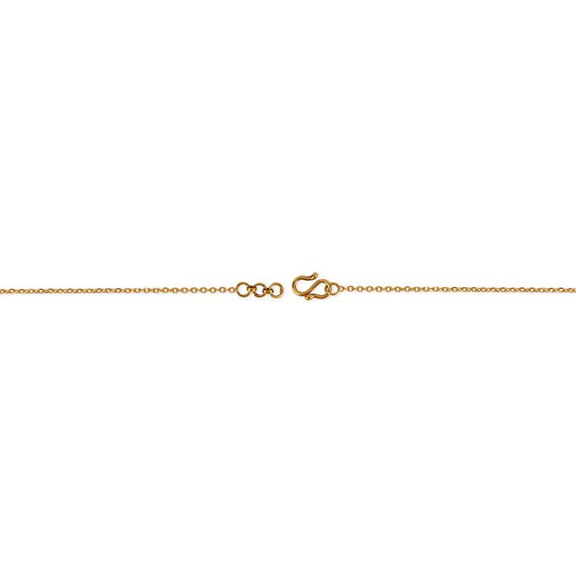 Tanishq 22KT Gold Pendant with Chain and Earrings Set 3