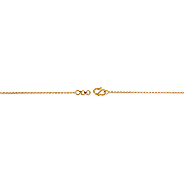Tanishq 22KT Gold Pendant with Chain and Earrings Set 5