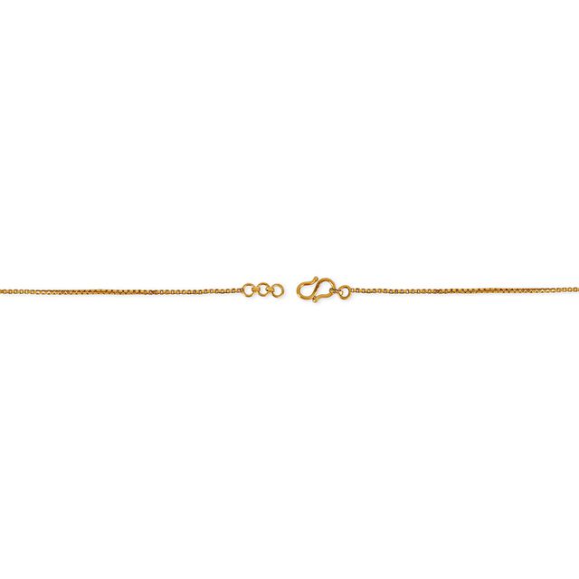 Tanishq 22KT Gold Pendant with Chain and Earrings Set 3
