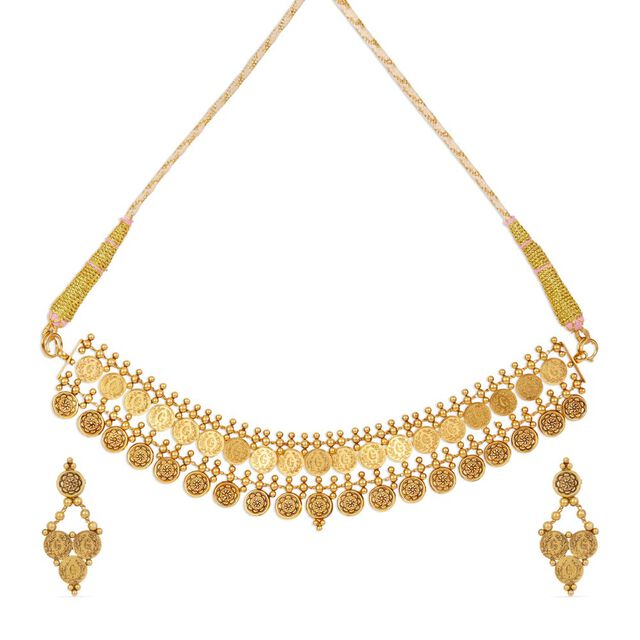 Tanishq 22KT Gold Necklace Set 2