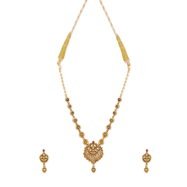 Tanishq 22KT Gold Necklace Set 
