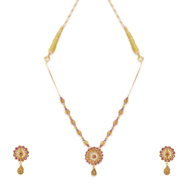 Tanishq 22KT Gold Necklace Set 2