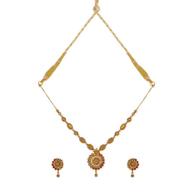 Tanishq 22KT Gold Necklace Set 2