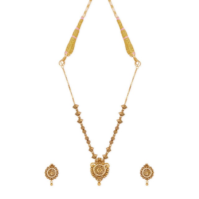 Tanishq 22KT Gold Necklace Set 7
