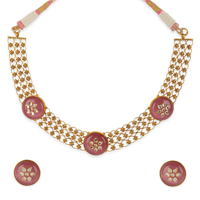 Tanishq 22KT Gold Necklace Set 