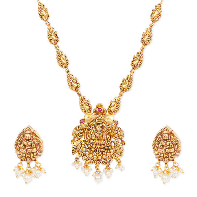 Tanishq 22KT Gold Necklace Set 