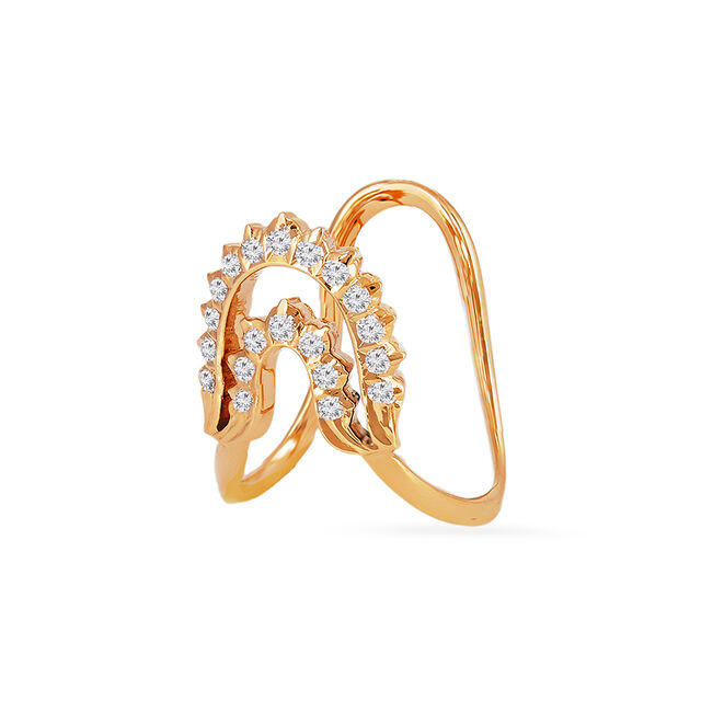 Tanishq 22KT Diamond Finger Ring for Women 2