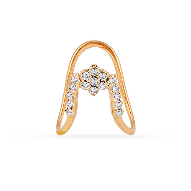 Tanishq 22KT Diamond Finger Ring for Women 