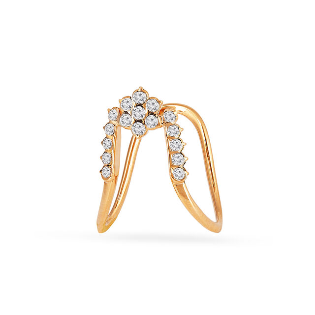 Tanishq 22KT Diamond Finger Ring for Women 2