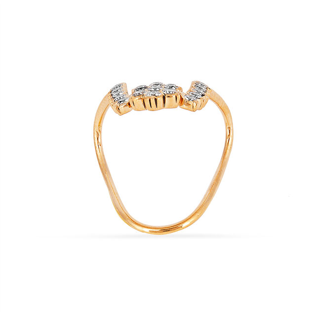 Tanishq 22KT Diamond Finger Ring for Women 3