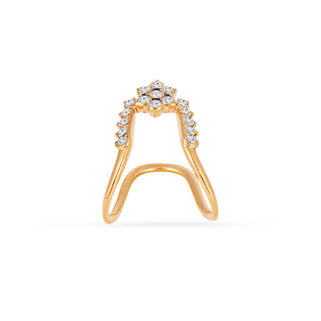 Tanishq 22KT Diamond Finger Ring for Women 5