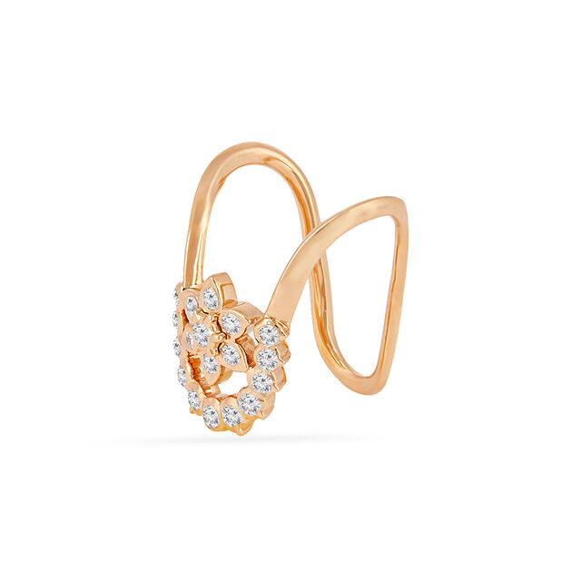 Tanishq 22KT Diamond Finger Ring for Women 2