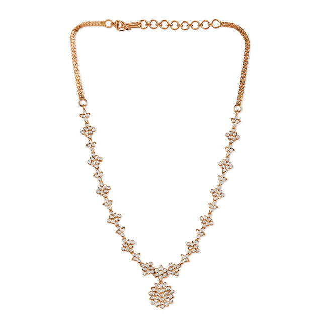 Tanishq 22KT Diamond Necklace for Women 