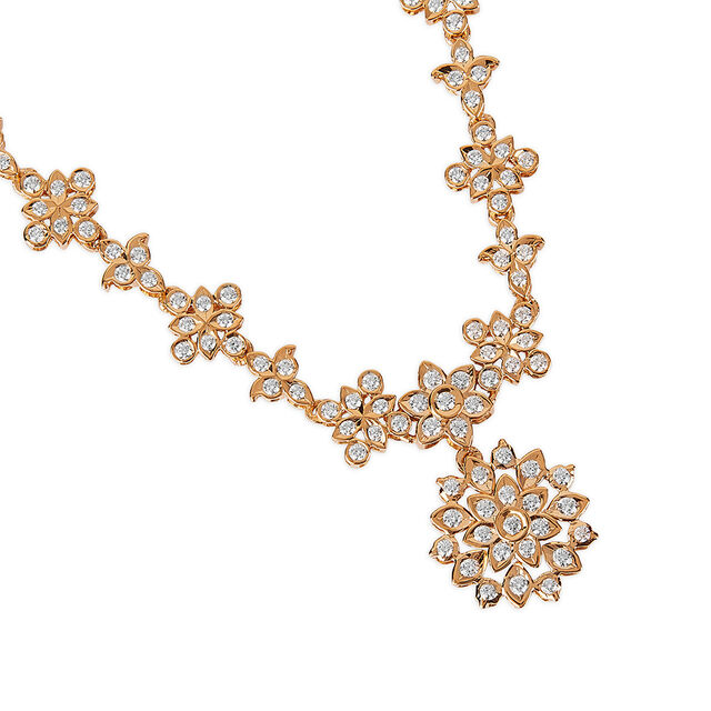 Tanishq 22KT Diamond Necklace for Women 3