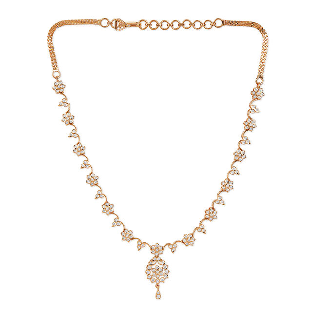 Tanishq 22KT Diamond Necklace for Women 