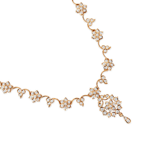 Tanishq 22KT Diamond Necklace for Women 3