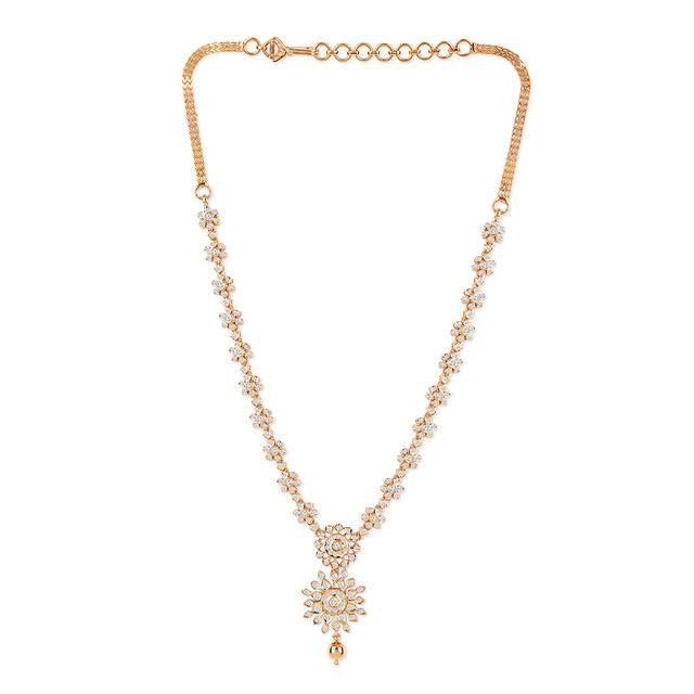 Tanishq 22KT Diamond Necklace for Women 