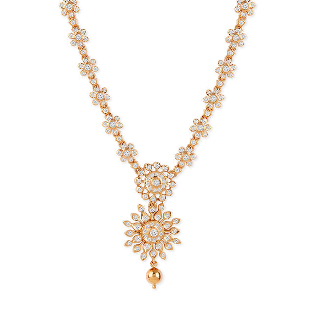 Tanishq 22KT Diamond Necklace for Women 2
