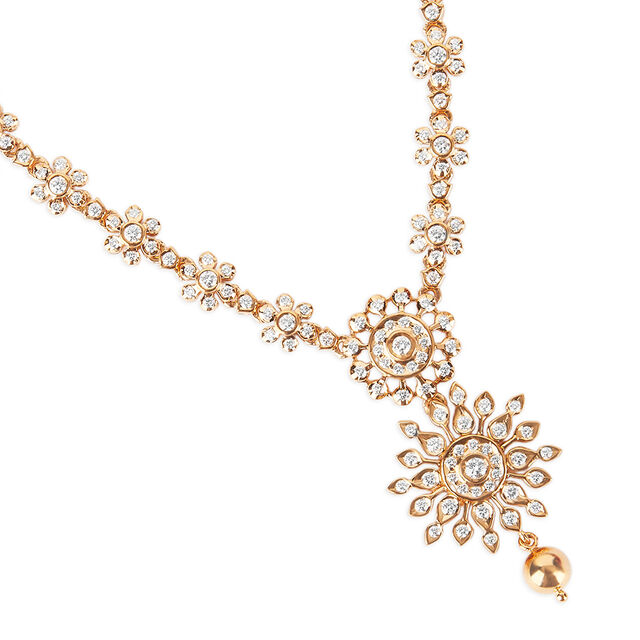 Tanishq 22KT Diamond Necklace for Women 4