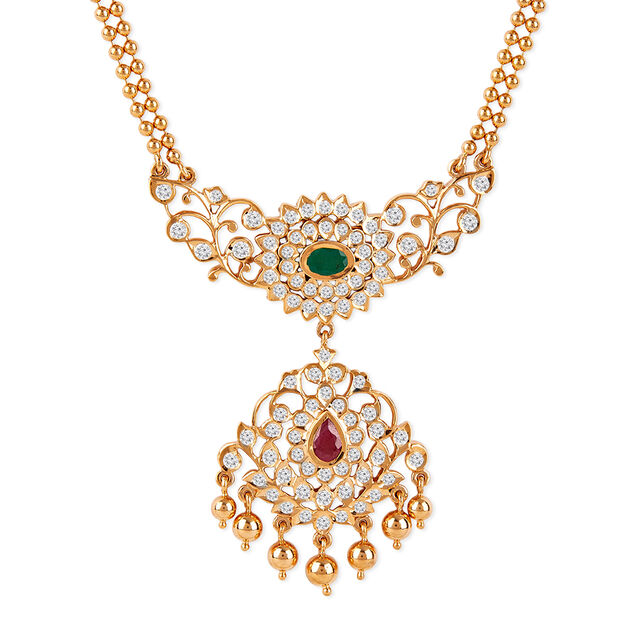 Tanishq 22KT Diamond Necklace for Women 2
