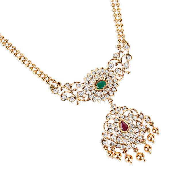Tanishq 22KT Diamond Necklace for Women 3