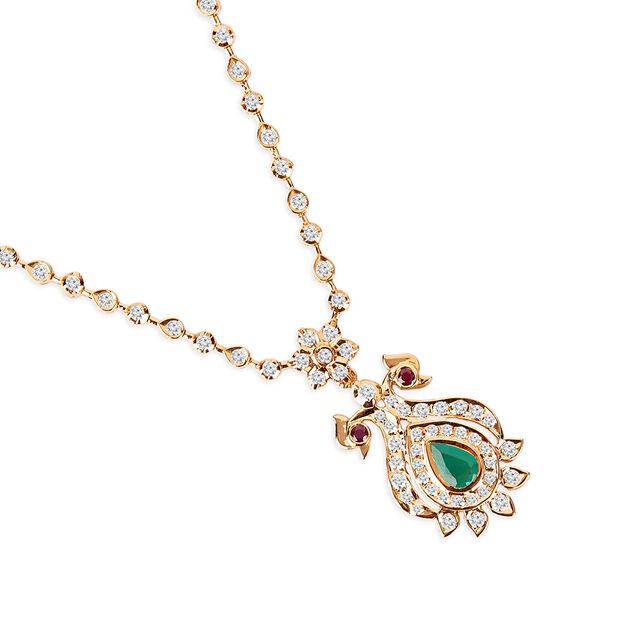 Tanishq 22KT Diamond Necklace for Women 3
