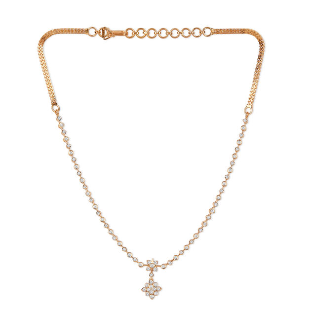 Tanishq 22KT Diamond Necklace for Women 