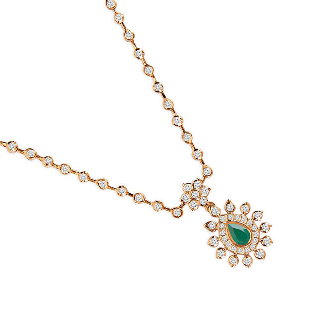 Tanishq 22KT Diamond Necklace for Women 3
