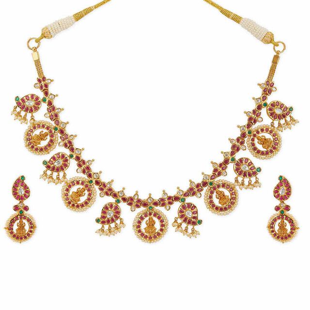 Tanishq 22KT Gold Necklace Set 2