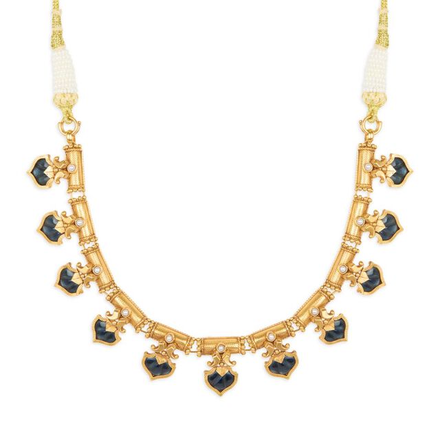 Tanishq 22KT Synthetic Stone Necklace for Women 2