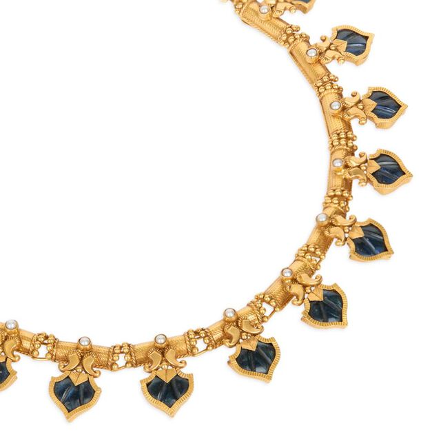 Tanishq 22KT Synthetic Stone Necklace for Women 3
