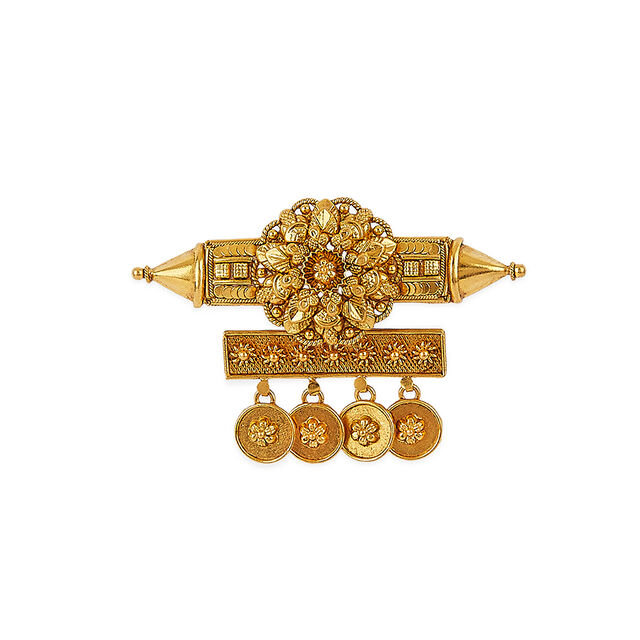 Tanishq 22KT Theyyam Bloom Pendant Set for Women 3