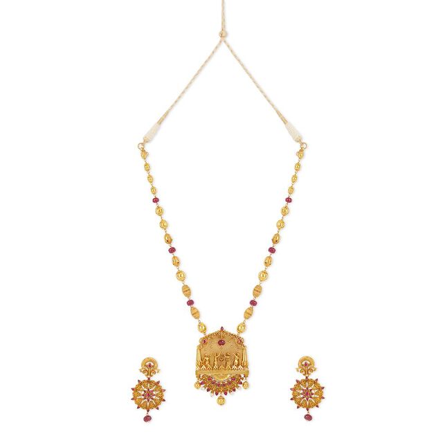 Tanishq 22 KT Thiruvathirakali Haaram Set for Women 