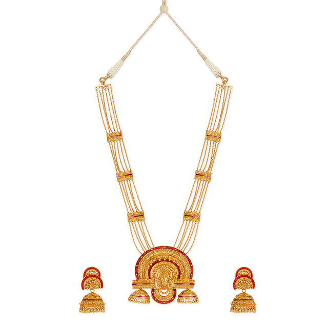 Tanishq 22KT Theyyam Haaram Set for Women 