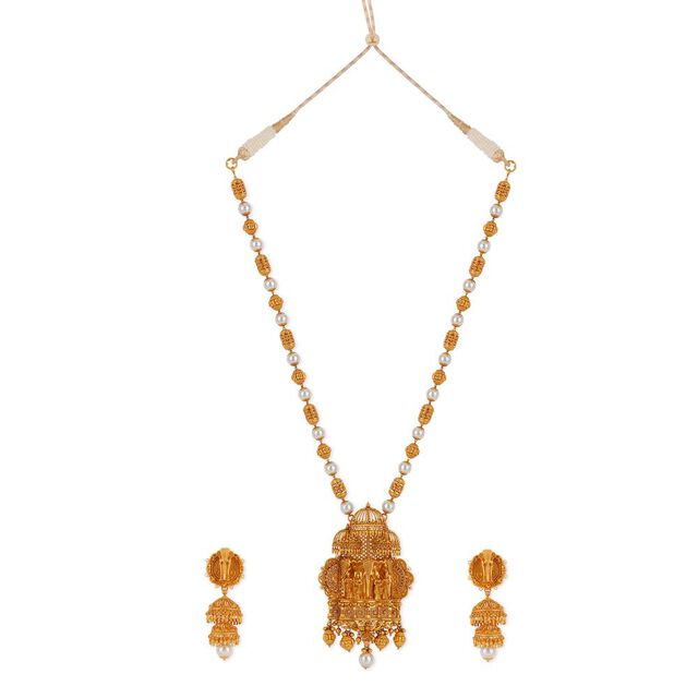 Tanishq 22KT Pooram Harmony Gold�Haaram�Set for Women 