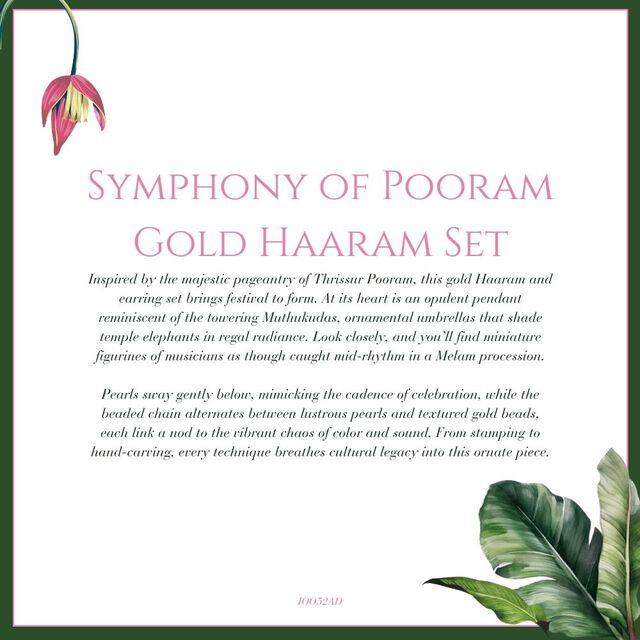 Tanishq 22KT Pooram Harmony Gold�Haaram�Set for Women 6