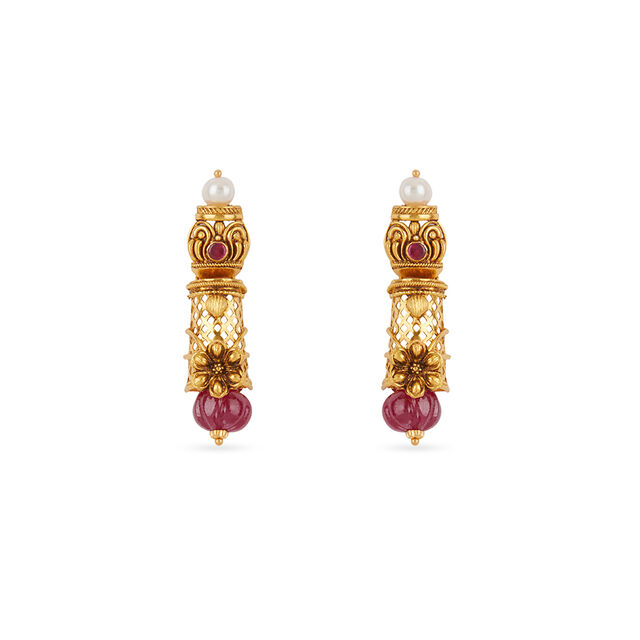 Tanishq 22 KT Theyyam�Pillars Necklace Set for Women 5