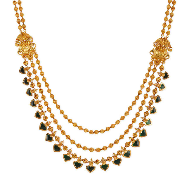 Tanishq 22 KT Palakka Heritage Necklace Set for Women 2