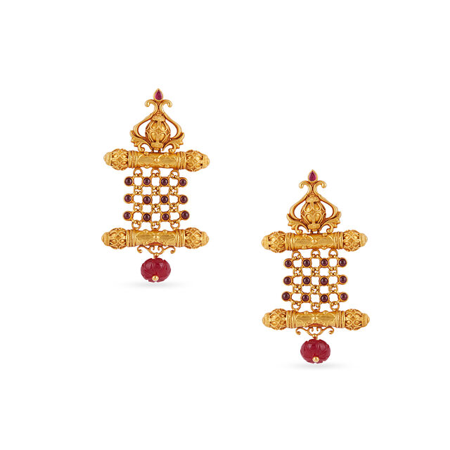 Tanishq 22 KT Echoes of the Temple Necklace Set for Women 5