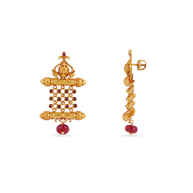 Tanishq 22 KT Echoes of the Temple Necklace Set for Women 6