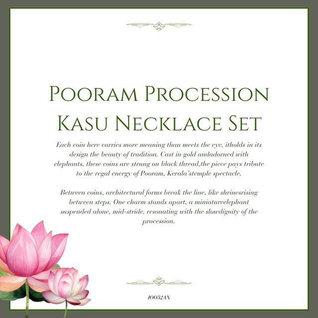 Tanishq 22 KT Pooram Procession Kasu Necklace Set for Women 6