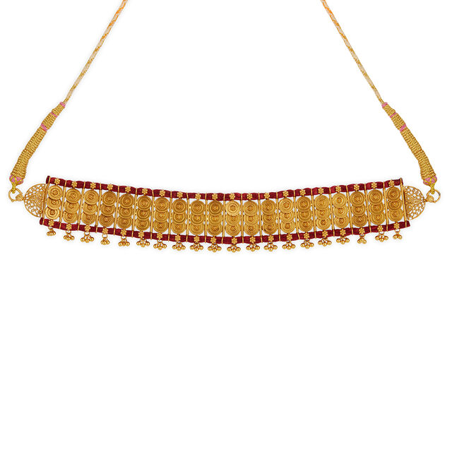 Tanishq 22 KT Theyyam Kasu Choker Set for Women 2