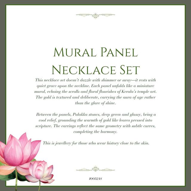Tanishq 22 KT Mural Panel Necklace Set for Women 7